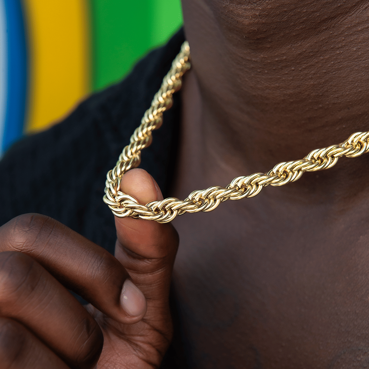 GLD Men GLD Rope Chain in Yellow Gold - 8 mm
