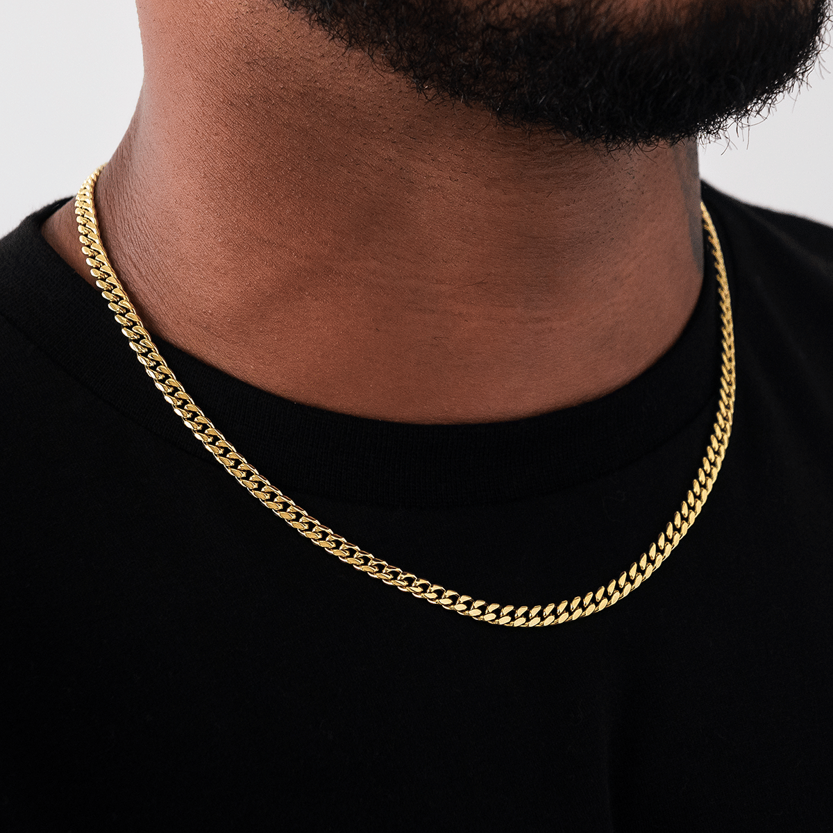 GLD Men GLD Miami Cuban Chain in Yellow Gold - 5 mm