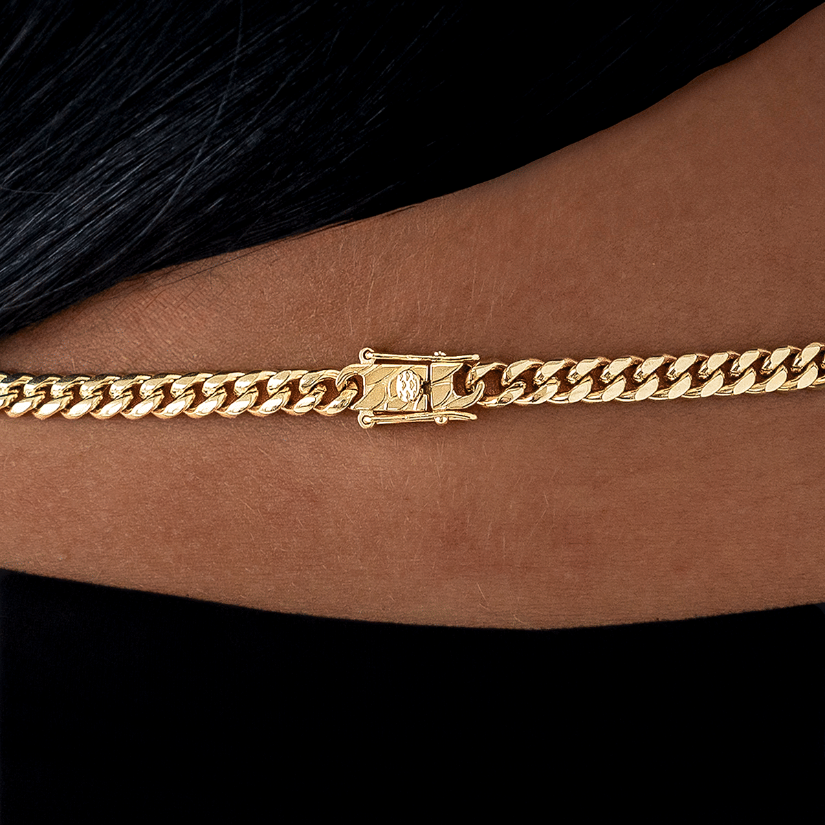 GLD Women GLD Miami Cuban Necklace in Yellow Gold - 5 mm