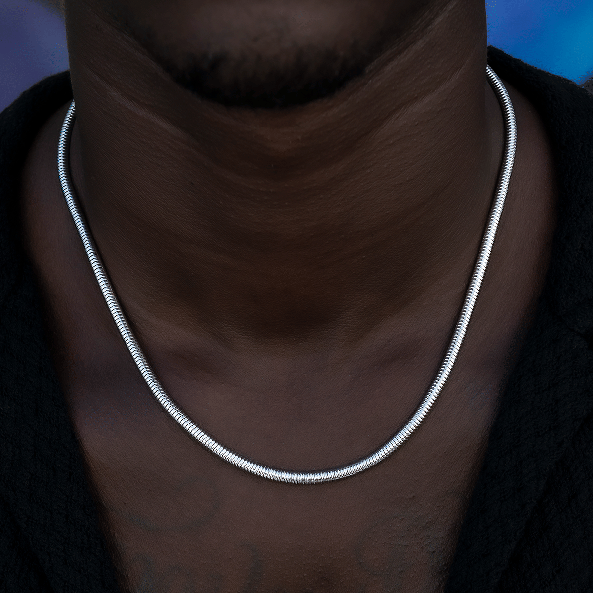 GLD PROMO SETS Snake Chain in White Gold - 4 mm