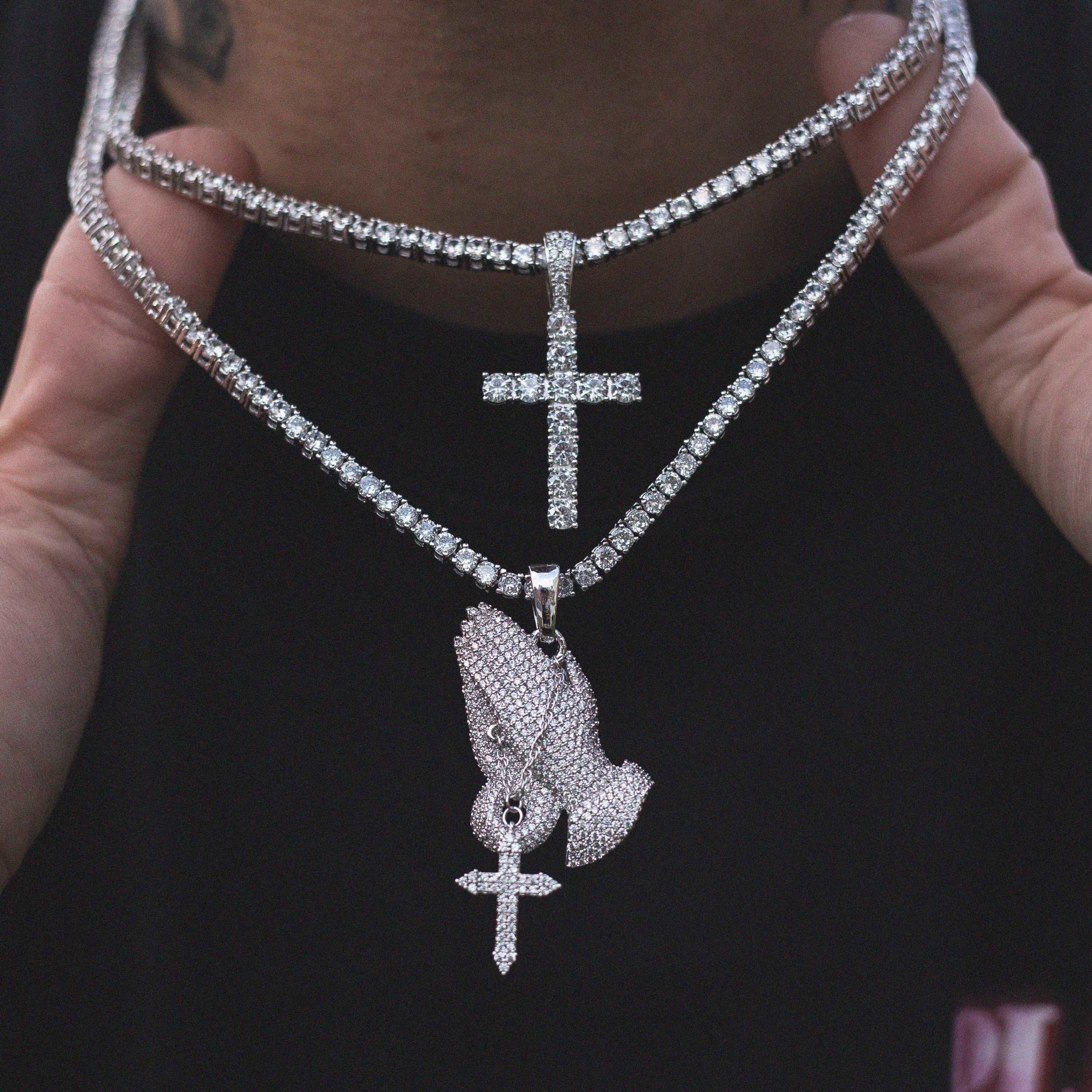 GLD Men Choose 2 Chains + 2 Pendants - White Gold