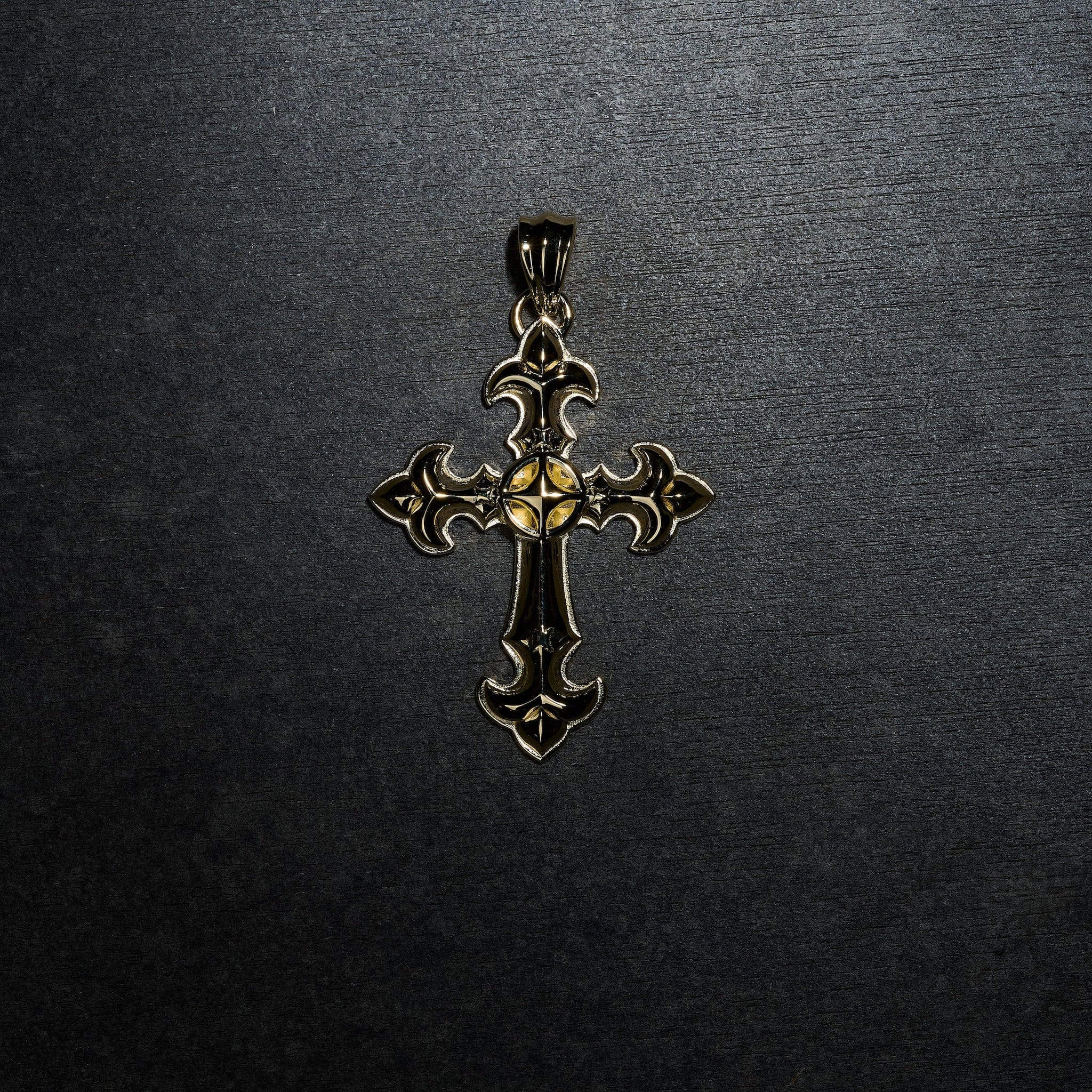 GLD Men GLD x Bloody Osiris Large Cross Pendant in Yellow Gold Vermeil