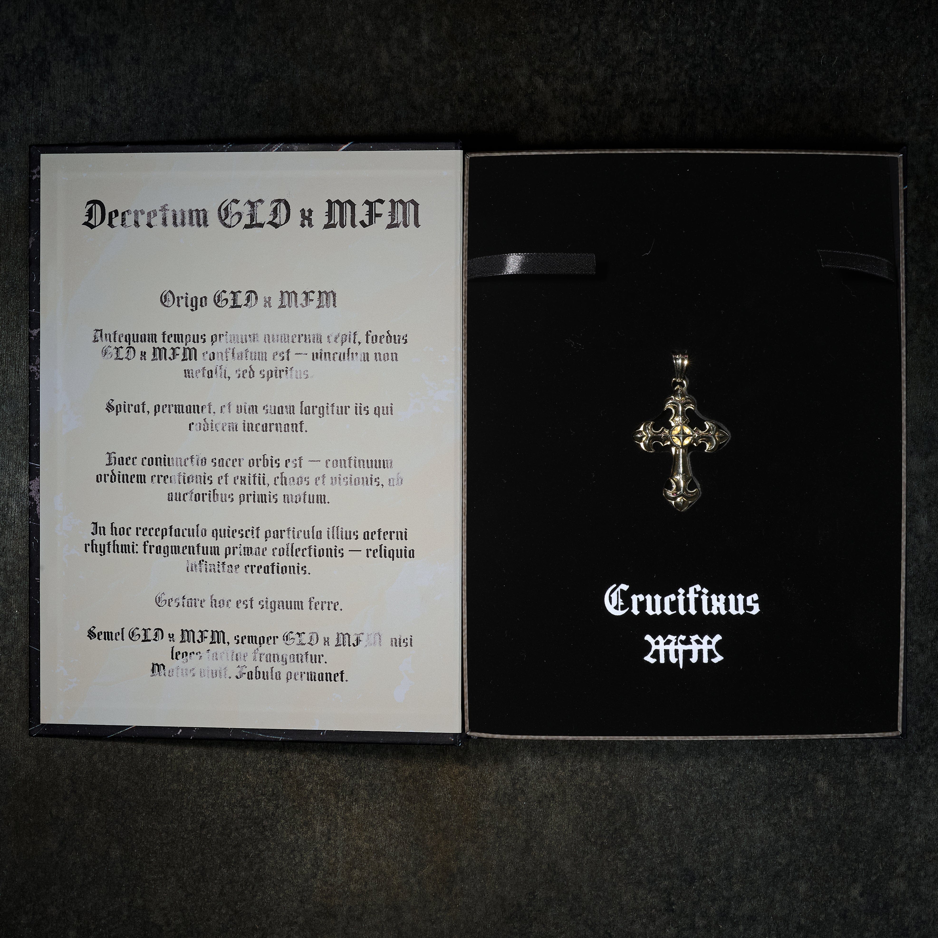 GLD Men GLD x Bloody Osiris Large Cross Pendant in Yellow Gold Vermeil