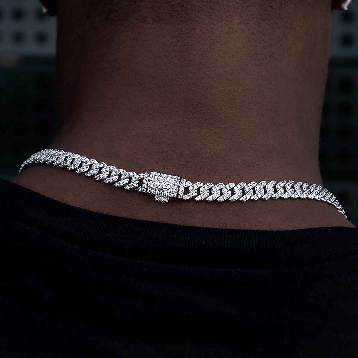 GLD PROMO Diamond Prong Rounded Cross Chain