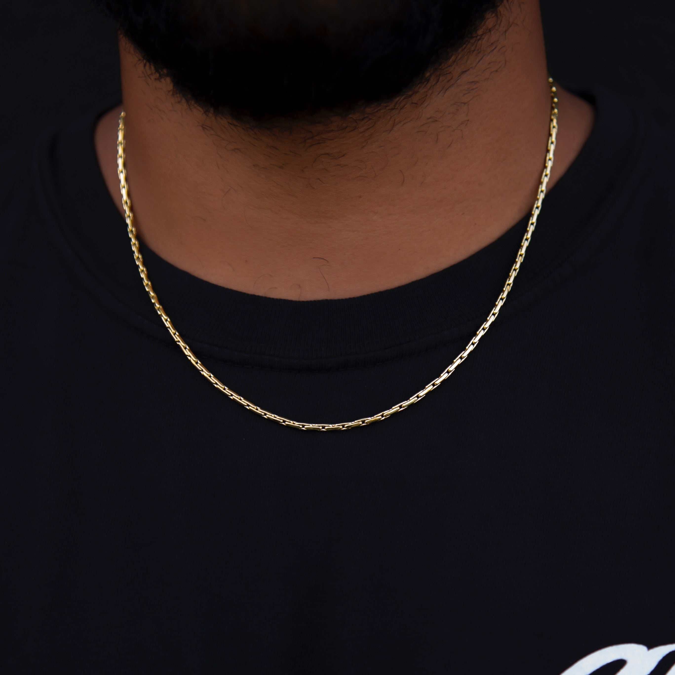 GLD PROMO Triangular Link Chain in Yellow Gold