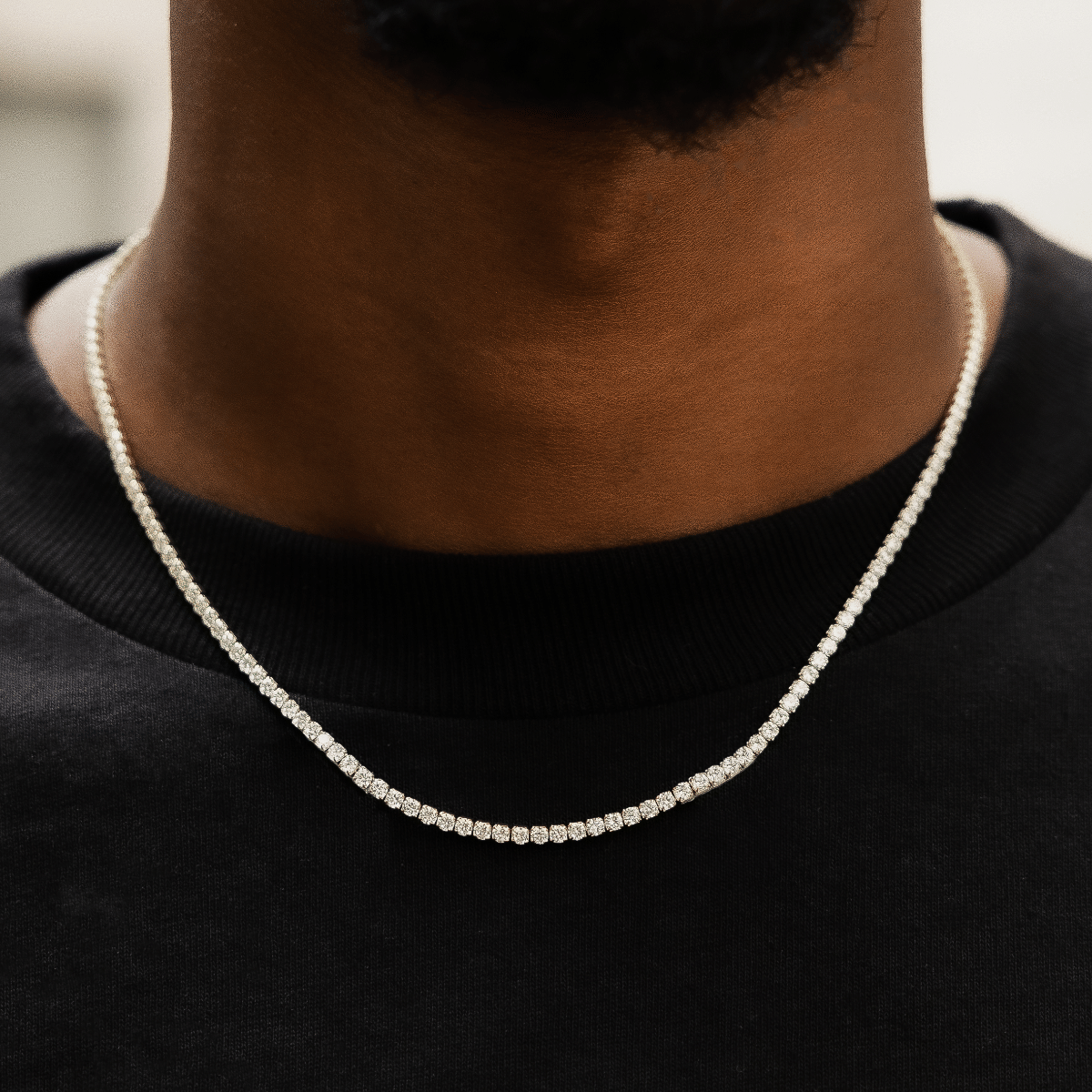 GLD Men Micro Tennis Chain in Yellow Gold