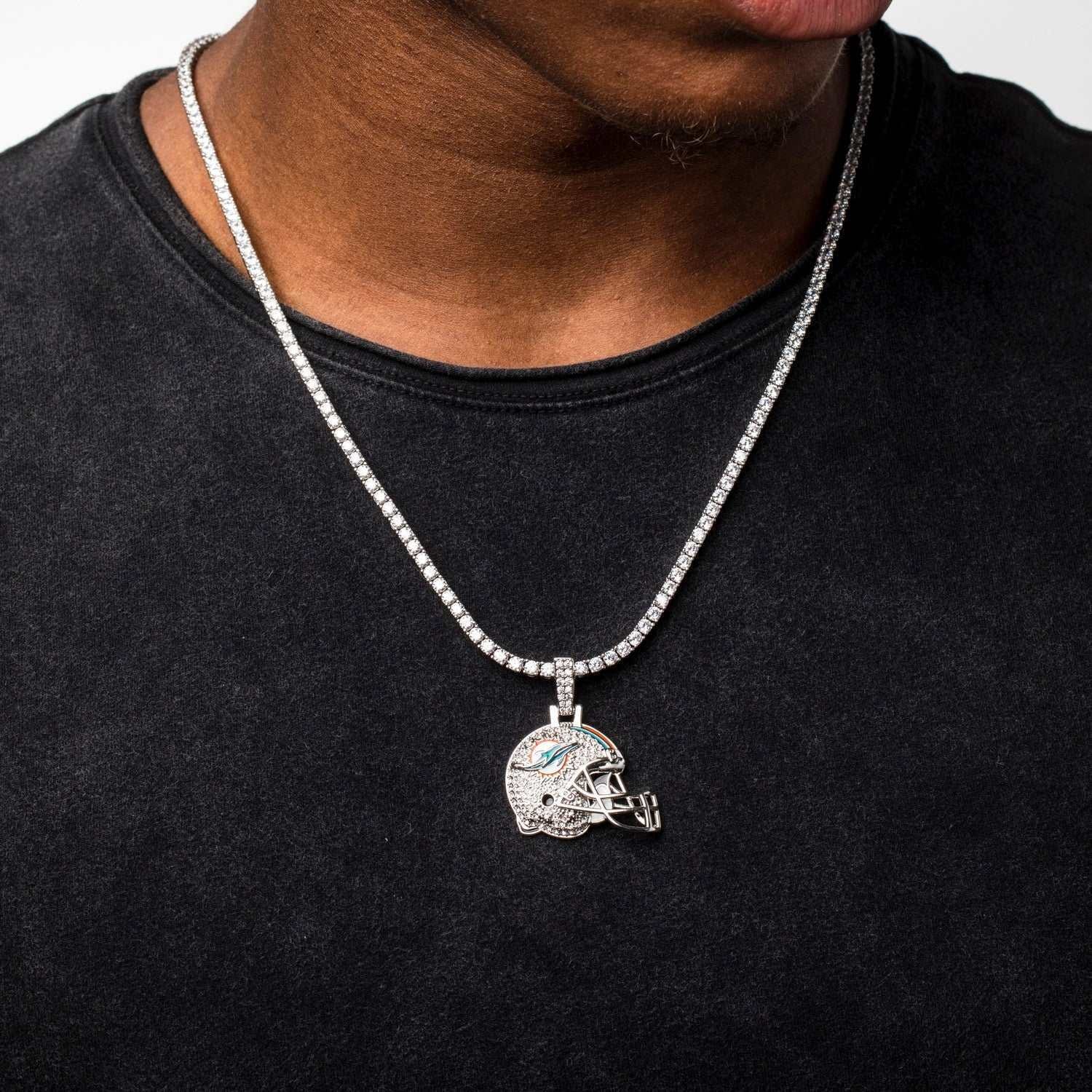 GLD PROMO Miami Dolphins Official NFL Helmet Pendant