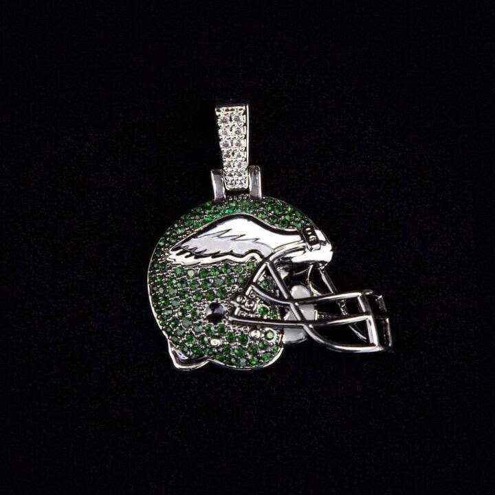 GLD PROMO Philadelphia Eagles Official NFL Helmet Pendant