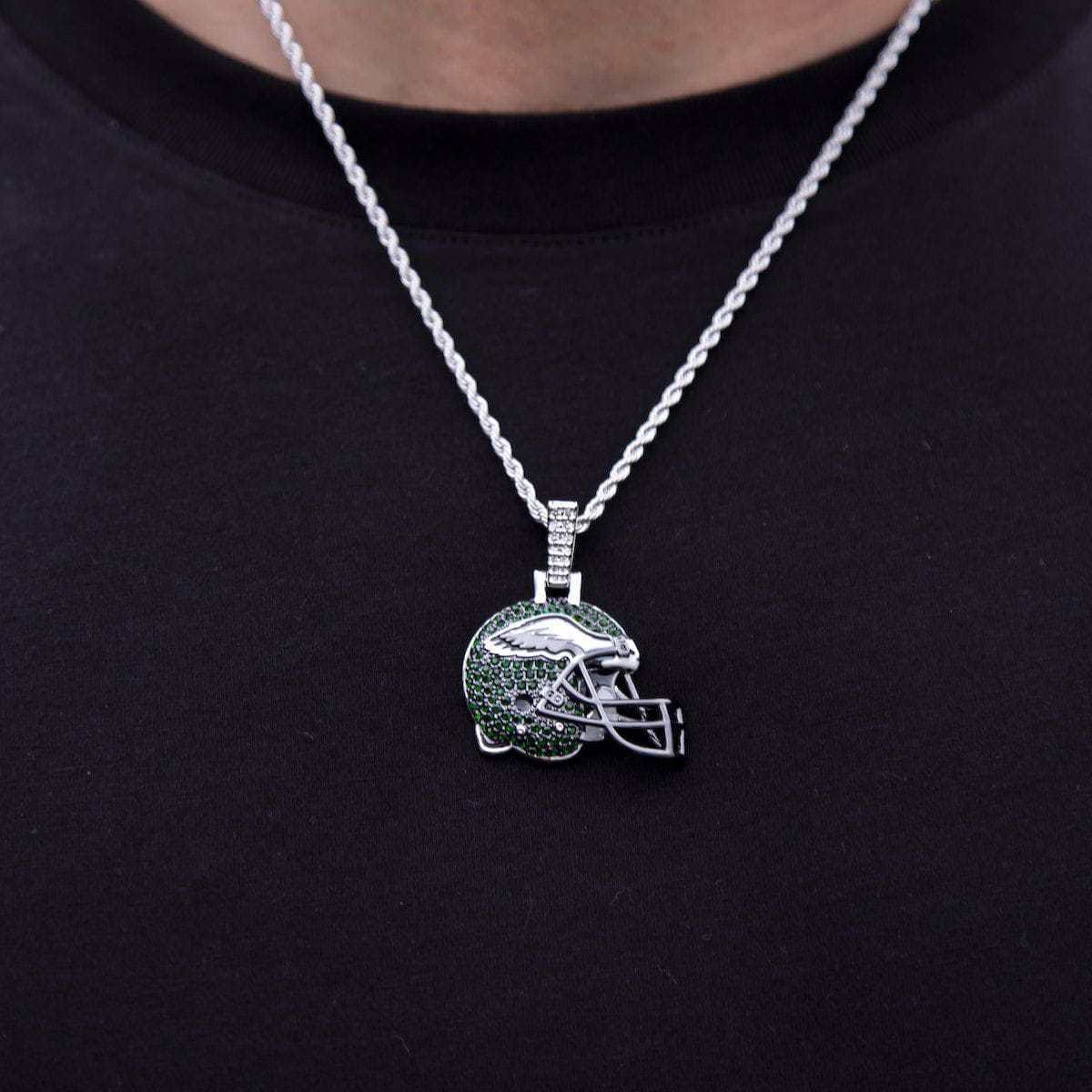 GLD PROMO Philadelphia Eagles Official NFL Helmet Pendant