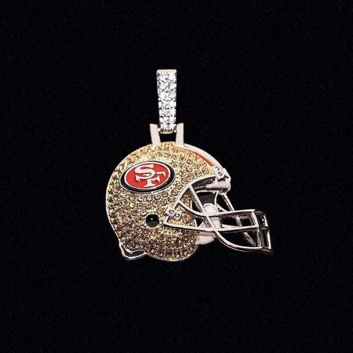 GLD PROMO San Francisco 49ers Official NFL Helmet Pendant