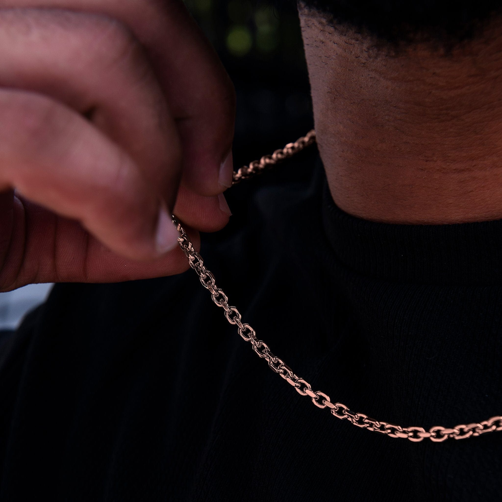 GLD PROMO 3.6 mm Open Box Chain in Rose Gold