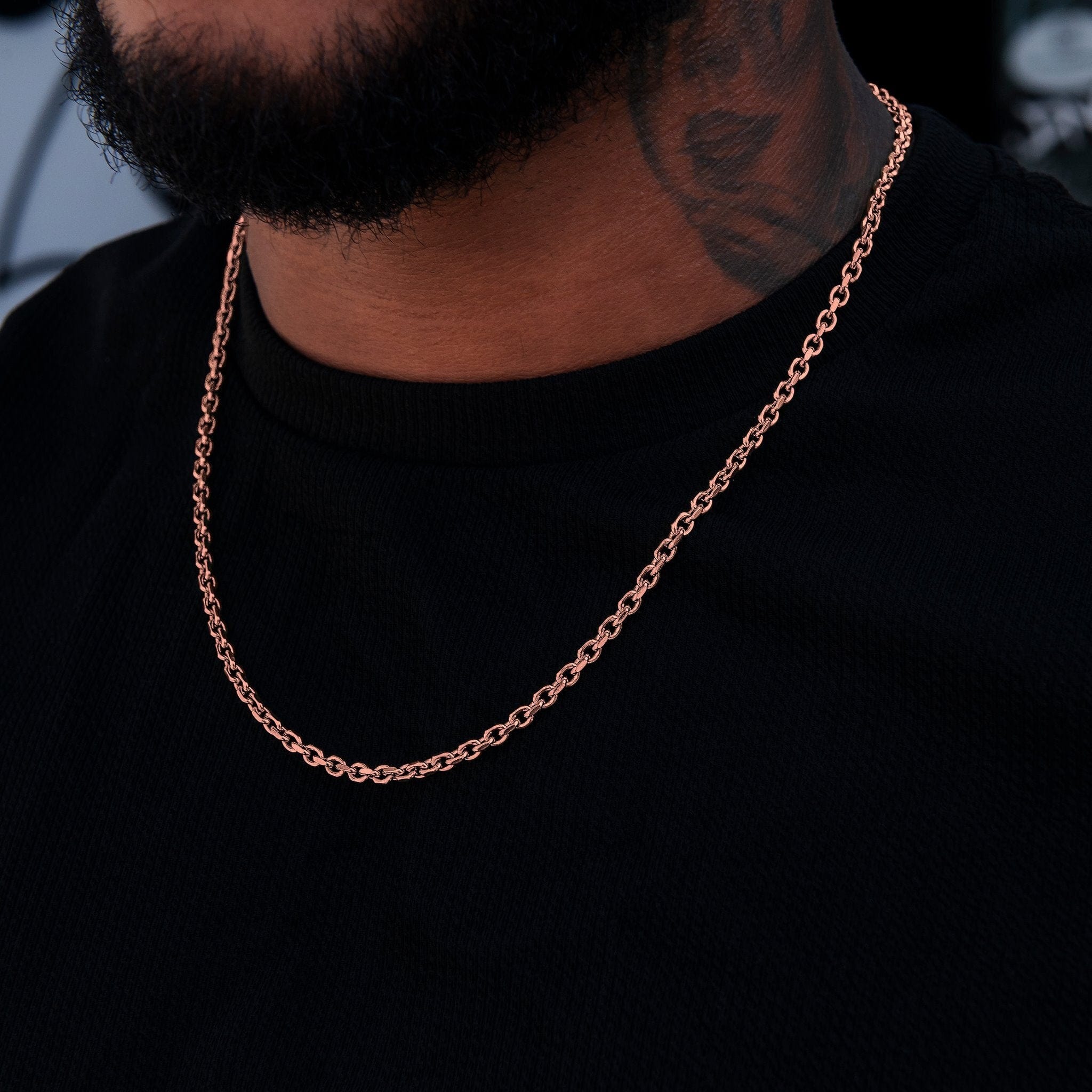 GLD PROMO 3.6 mm Open Box Chain in Rose Gold
