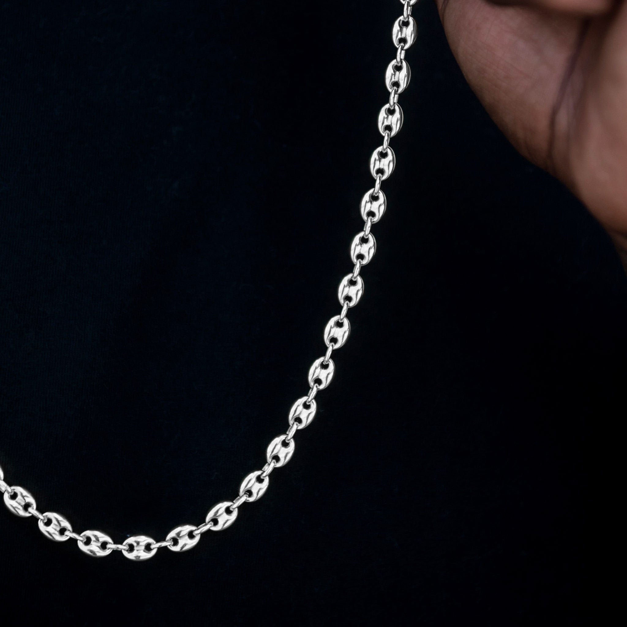 GLD Men Valentina Chain in White Gold - 7 mm
