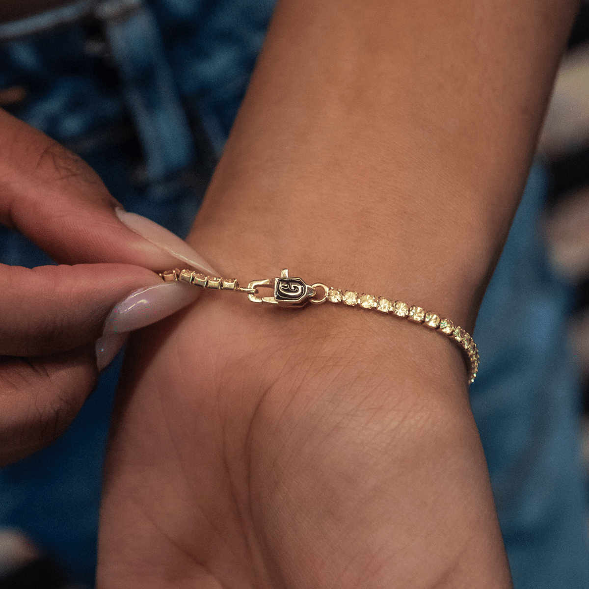 GLD PROMO - WOMEN Canary Micro Tennis Bracelet in Yellow Gold