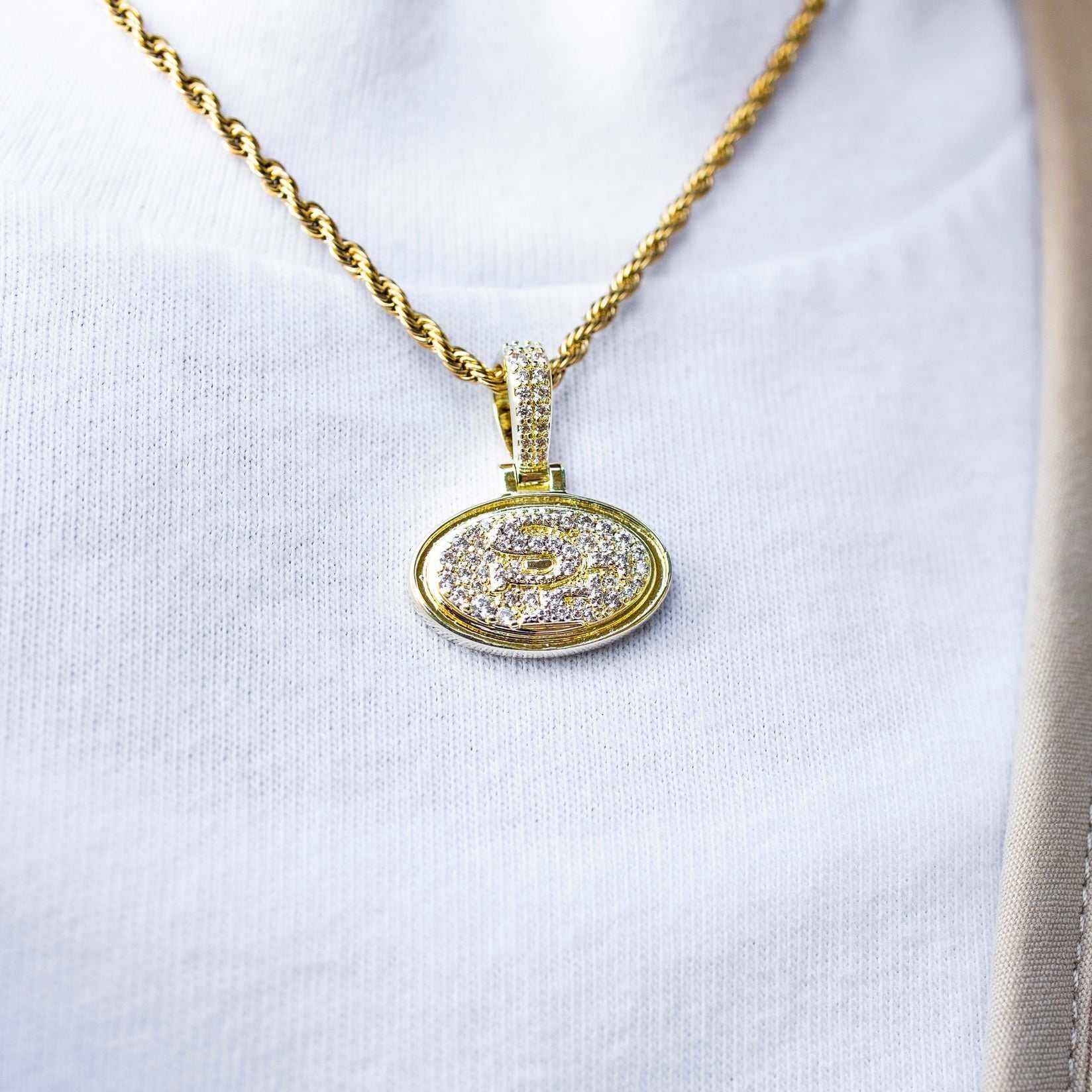 GLD PROMO San Francisco 49ers Official NFL Micro Logo Pendant - Yellow Gold