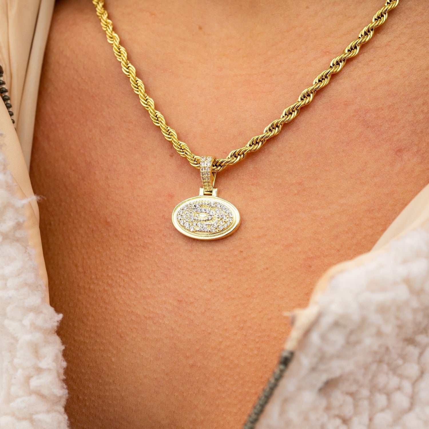 GLD PROMO - WOMEN San Francisco 49ers Official NFL Micro Logo Pendant - Yellow Gold