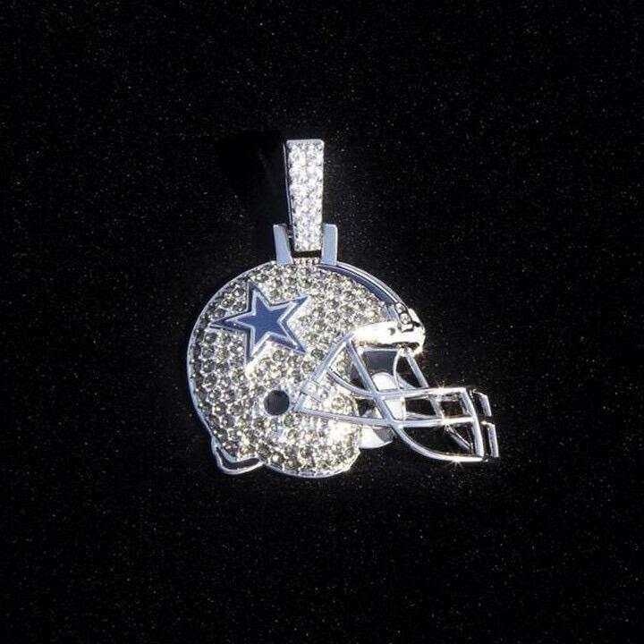 GLD PROMO Dallas Cowboys Official NFL Helmet Pendant