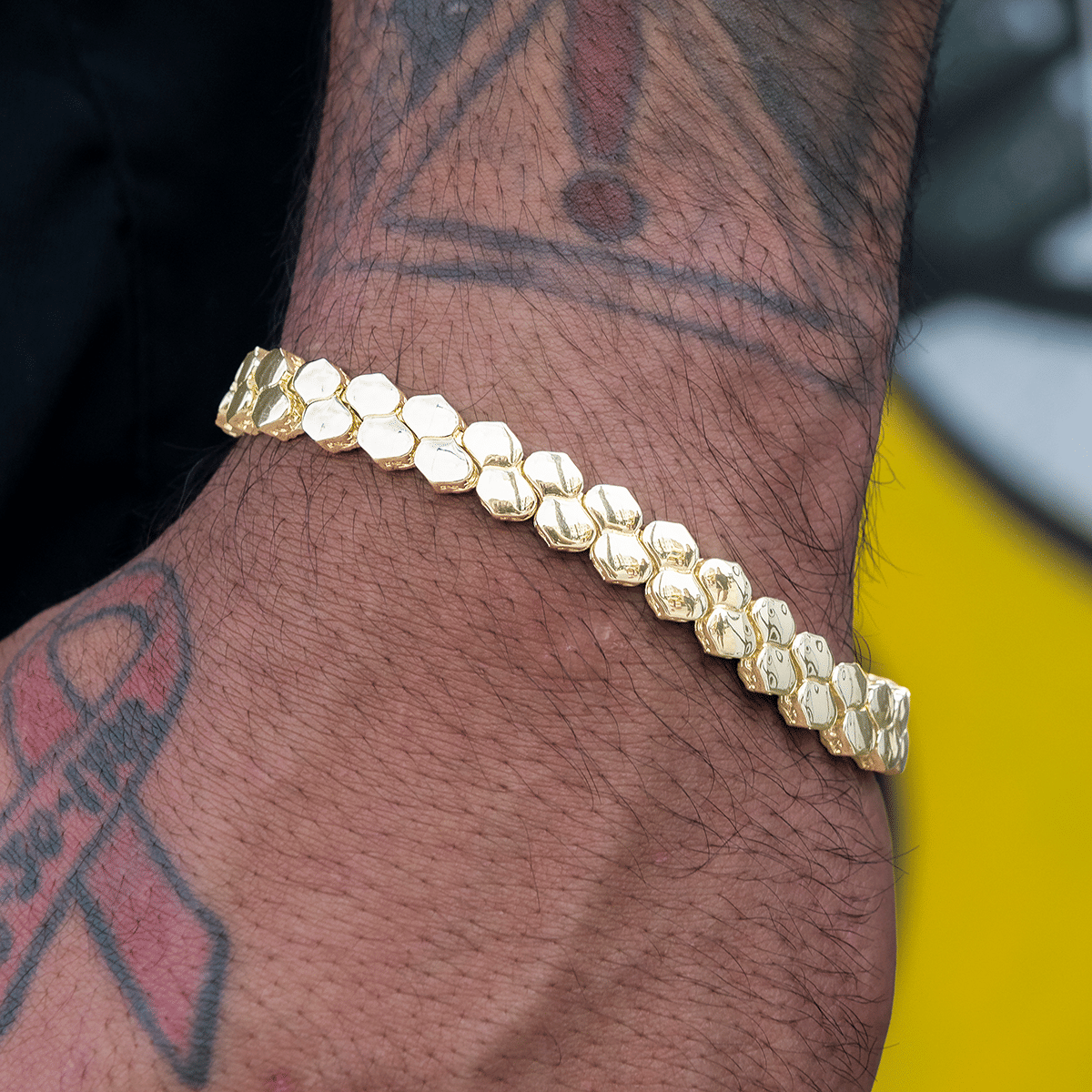 GLD PROMO 4 mm Flat Snake Link Bracelet - Yellow Gold
