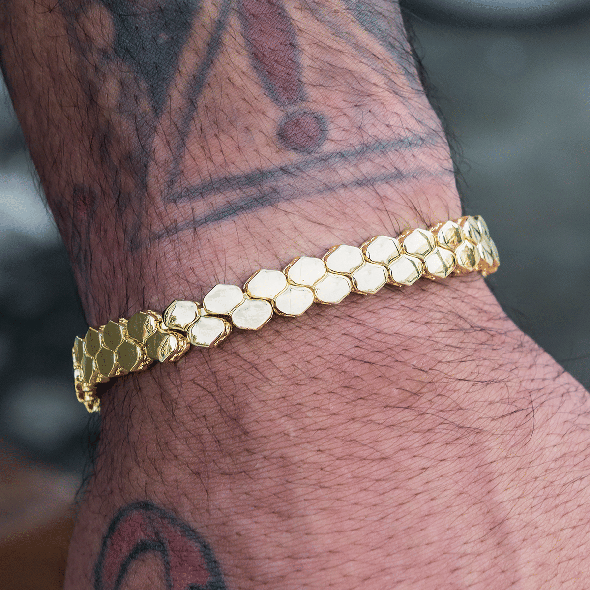 GLD PROMO 4 mm Flat Snake Link Bracelet - Yellow Gold