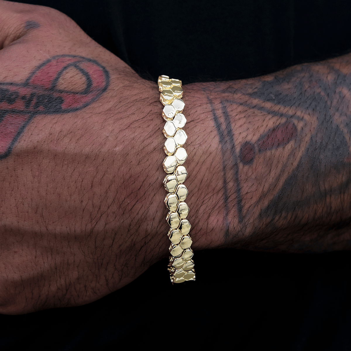 GLD PROMO 4 mm Flat Snake Link Bracelet - Yellow Gold
