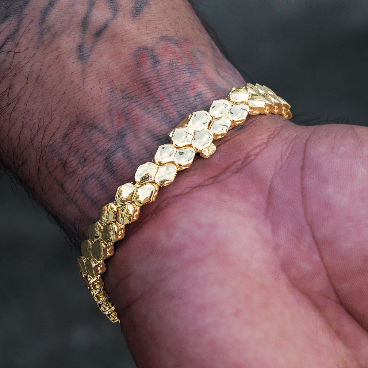 GLD PROMO 4 mm Flat Snake Link Bracelet - Yellow Gold