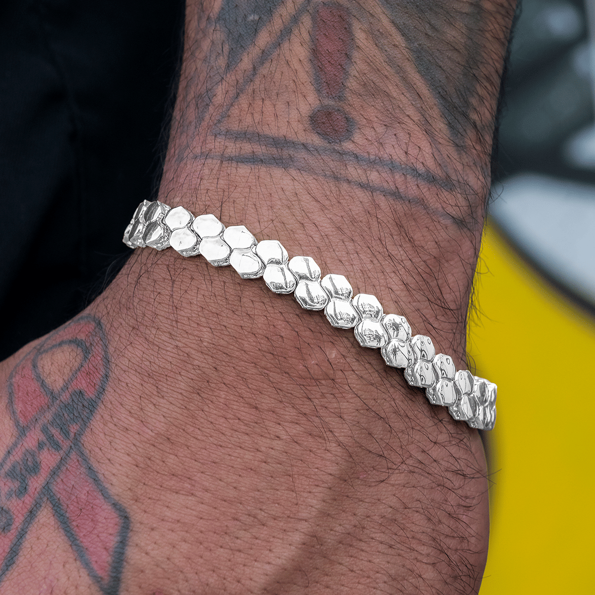 GLD PROMO 4 mm Flat Snake Link Bracelet - White Gold