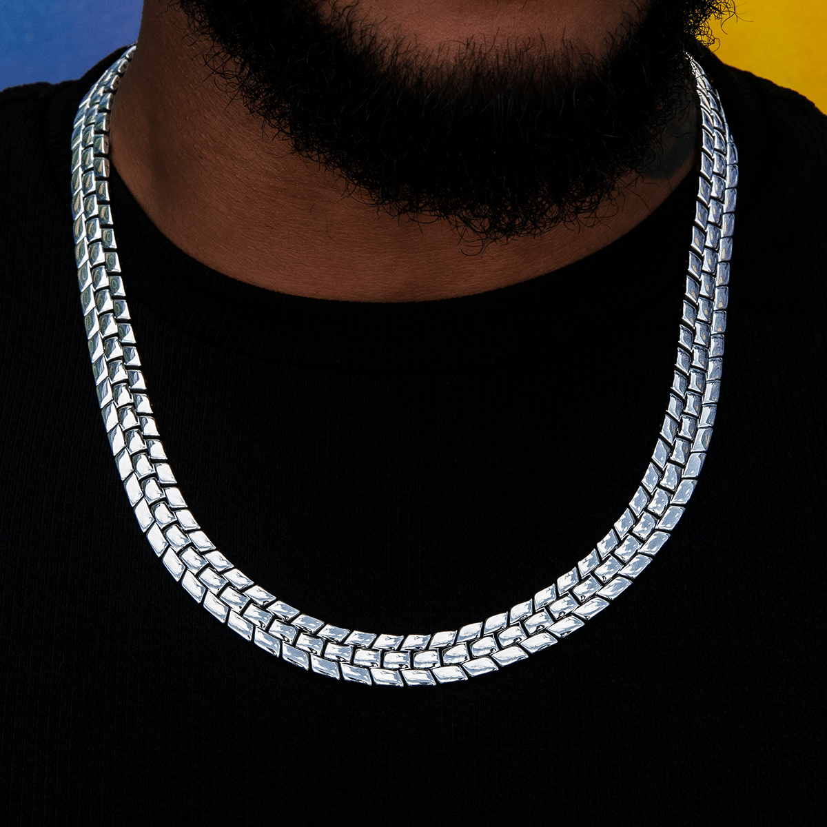 GLD PROMO 12 mm Spine Chain - White Gold