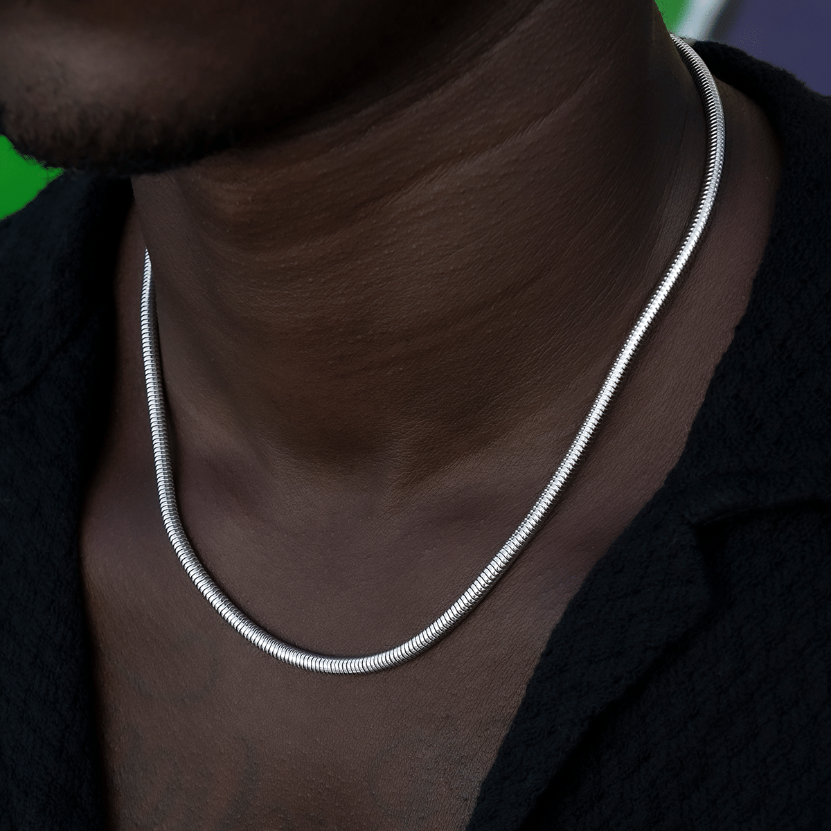 GLD PROMO Snake Chain in White Gold - 4 mm