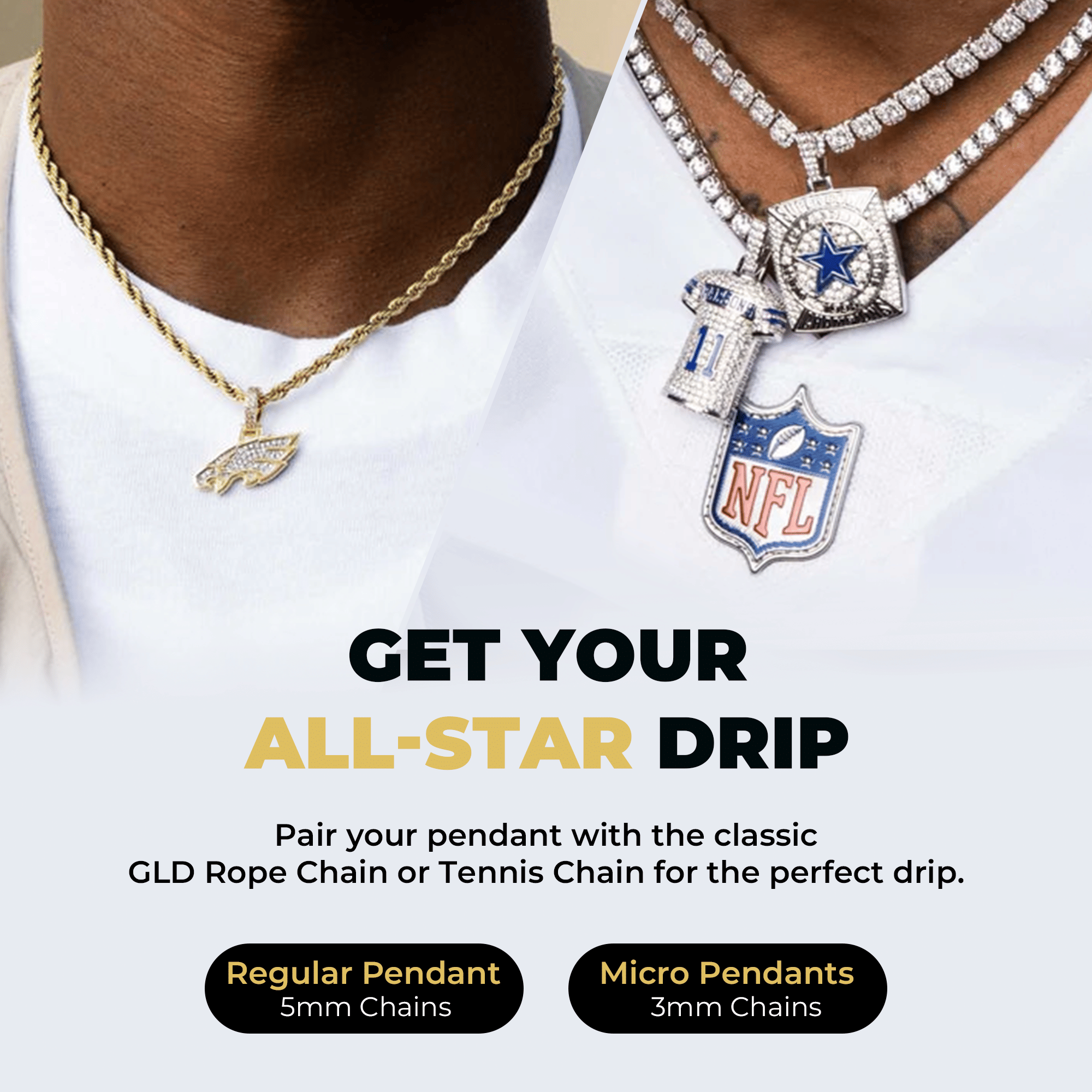 GLD PROMO Washington Commanders Official NFL Micro Logo Pendant - Yellow Gold