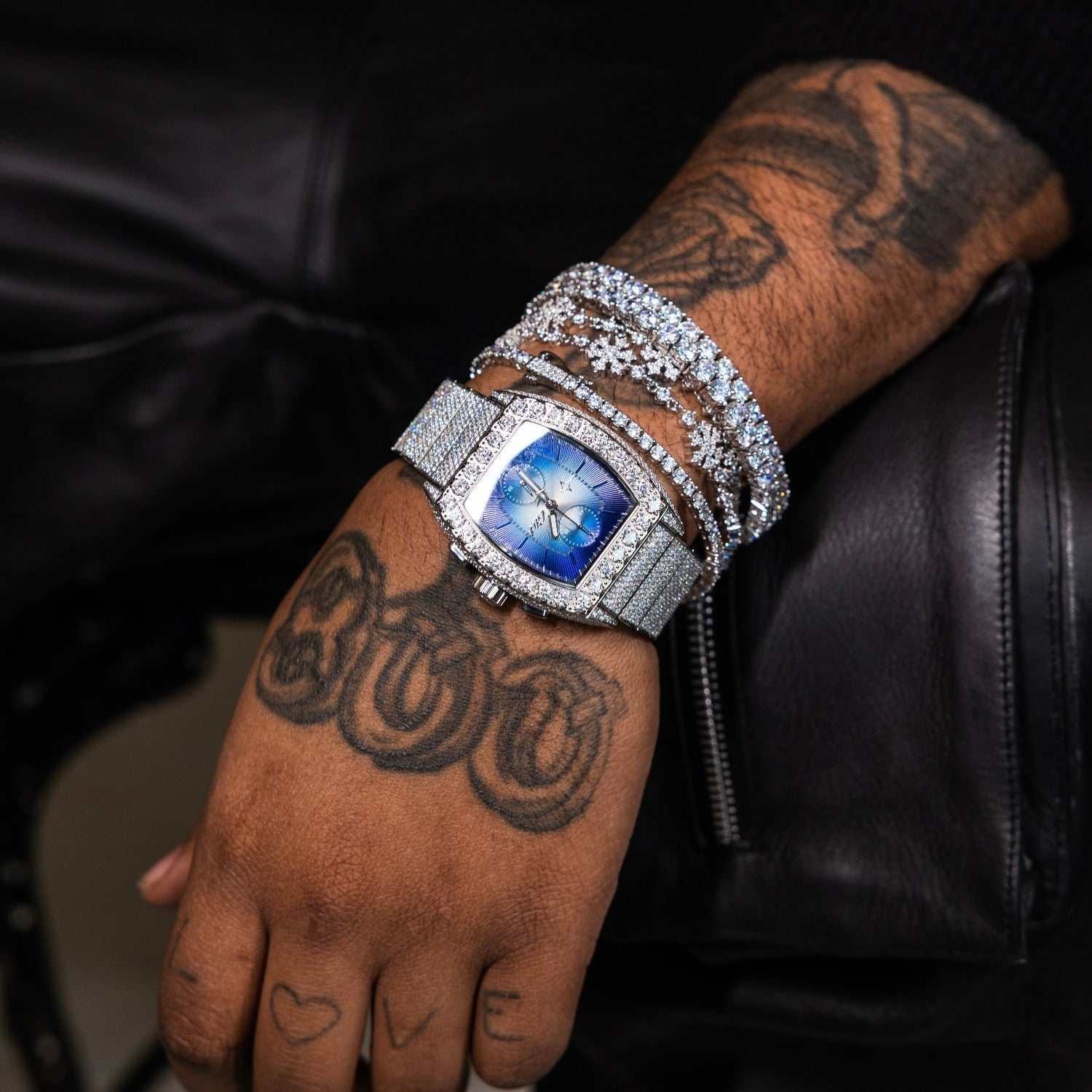 GLD PROMO Fivio Snowflake Bracelet - White Gold