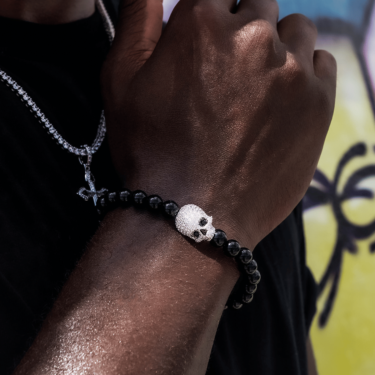 GLD PROMO Skull Beaded Bracelet