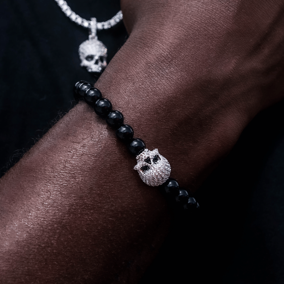 GLD PROMO Skull Beaded Bracelet