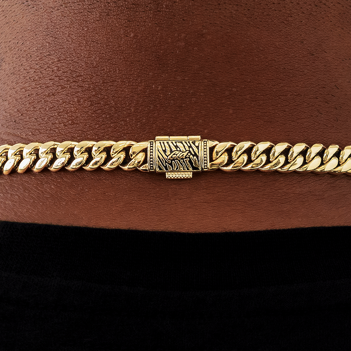 GLD Men GLD Miami Cuban Link Chain in Yellow Gold - 8 mm
