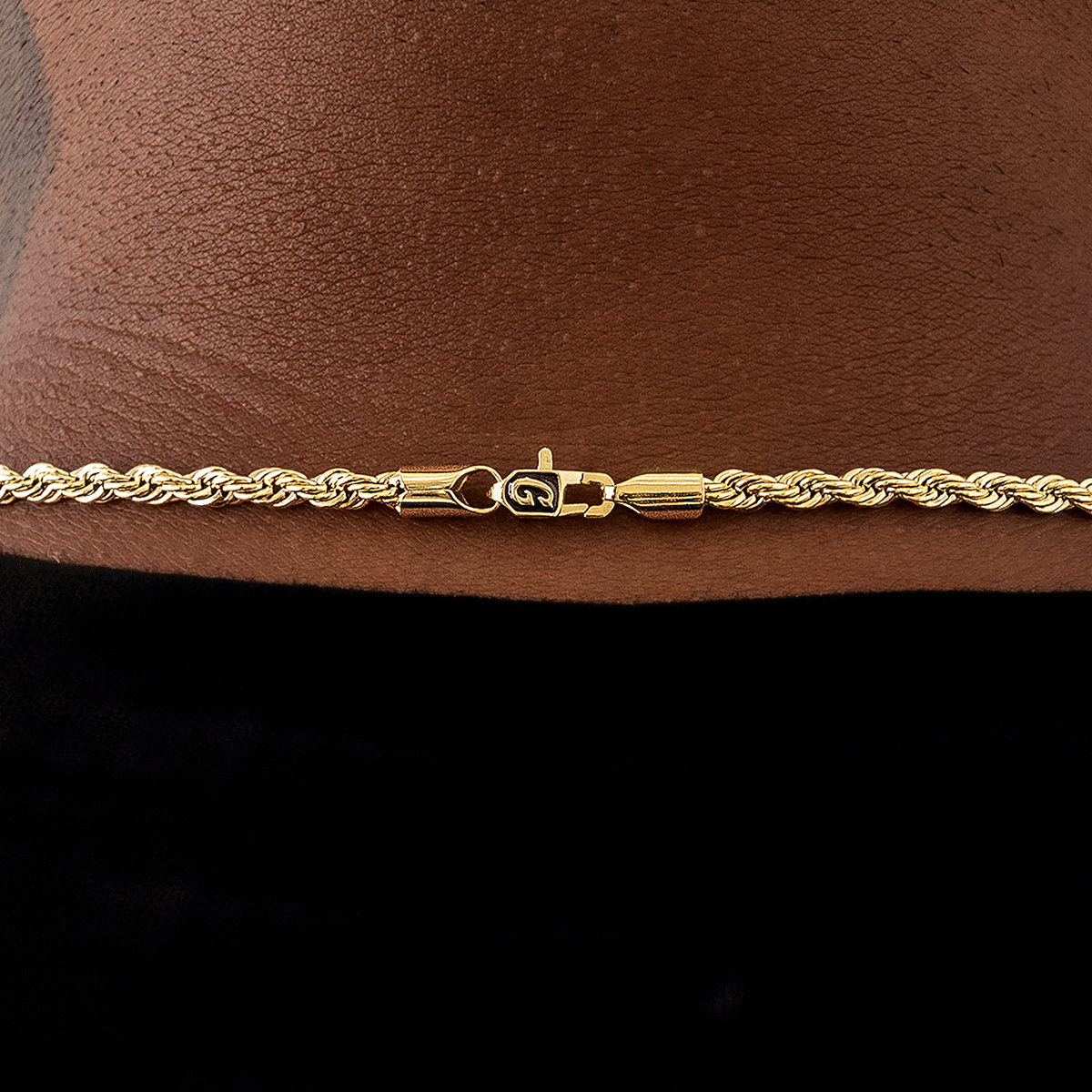 GLD Men GLD Rope Chain in Yellow Gold - 4 mm