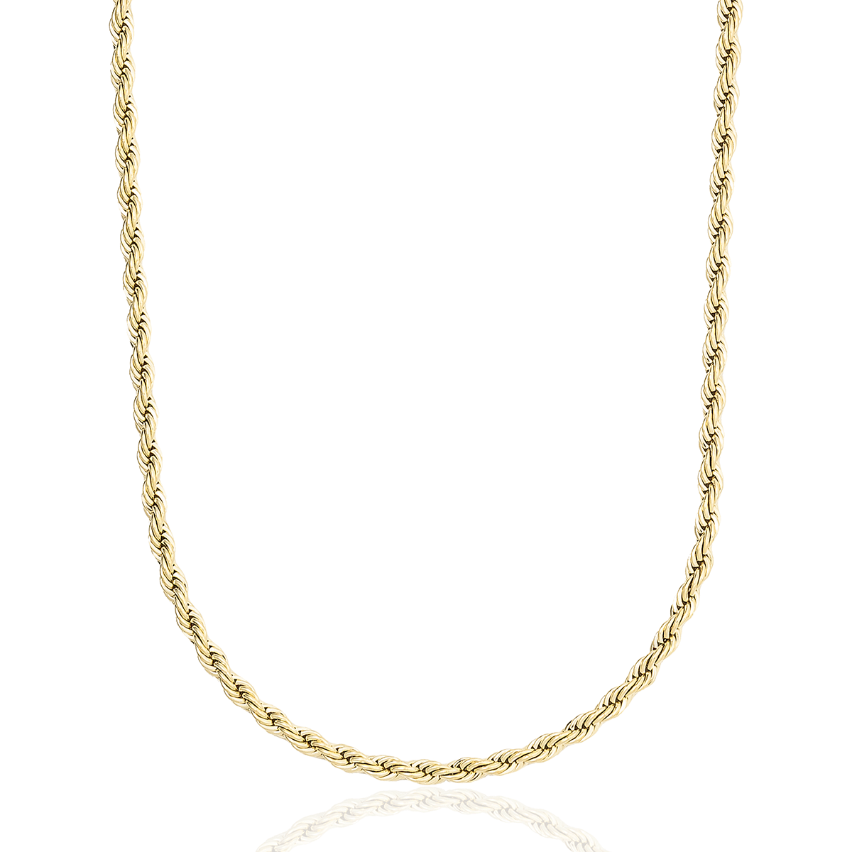 GLD Men GLD Rope Chain in Yellow Gold - 4 mm