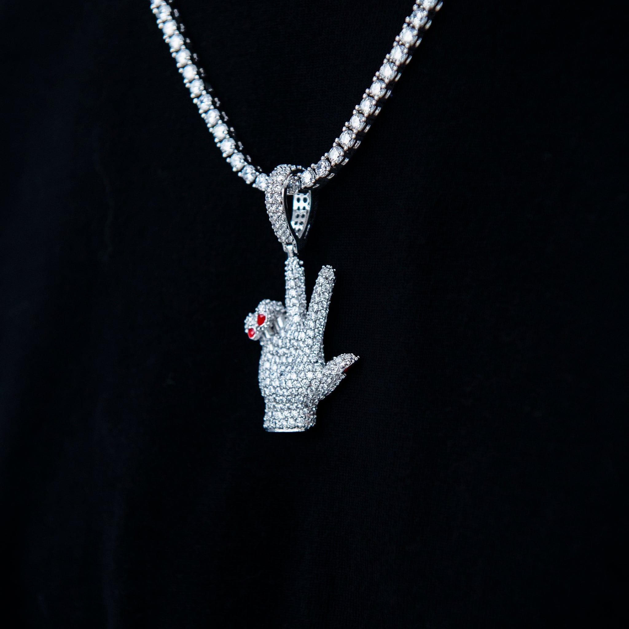 GLD Men GLD x Ryan William's Peace Sign Pendant in White Gold