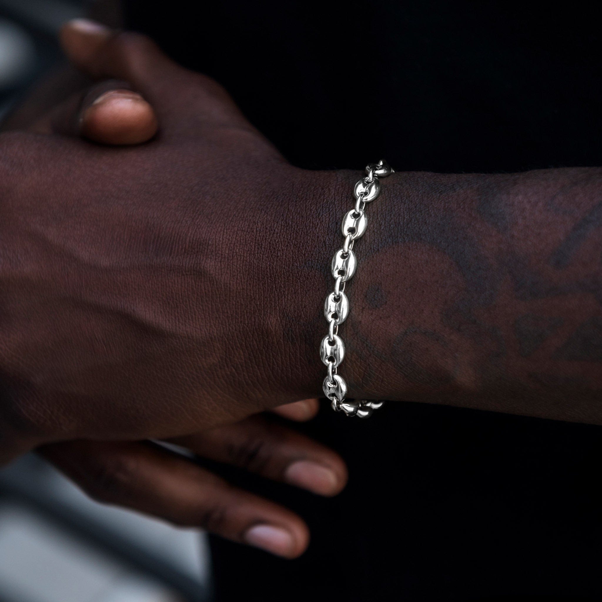 GLD Men Valentina Bracelet in White Gold - 7 mm