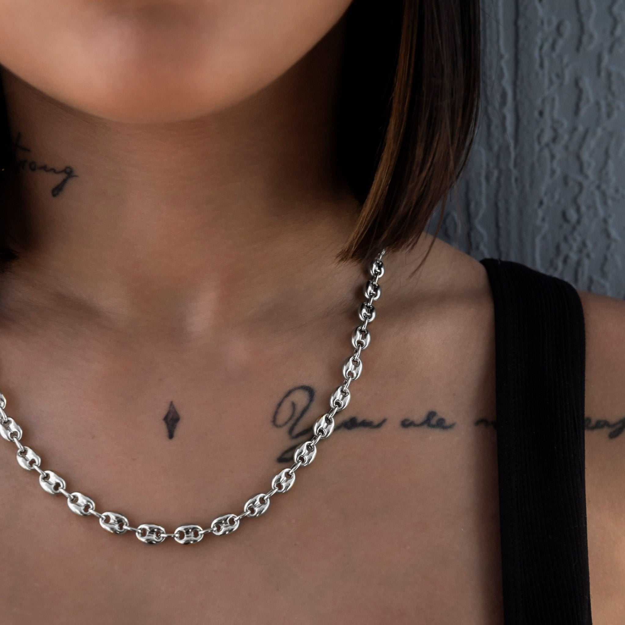 GLD Women Valentina Chain in White Gold - 7 mm