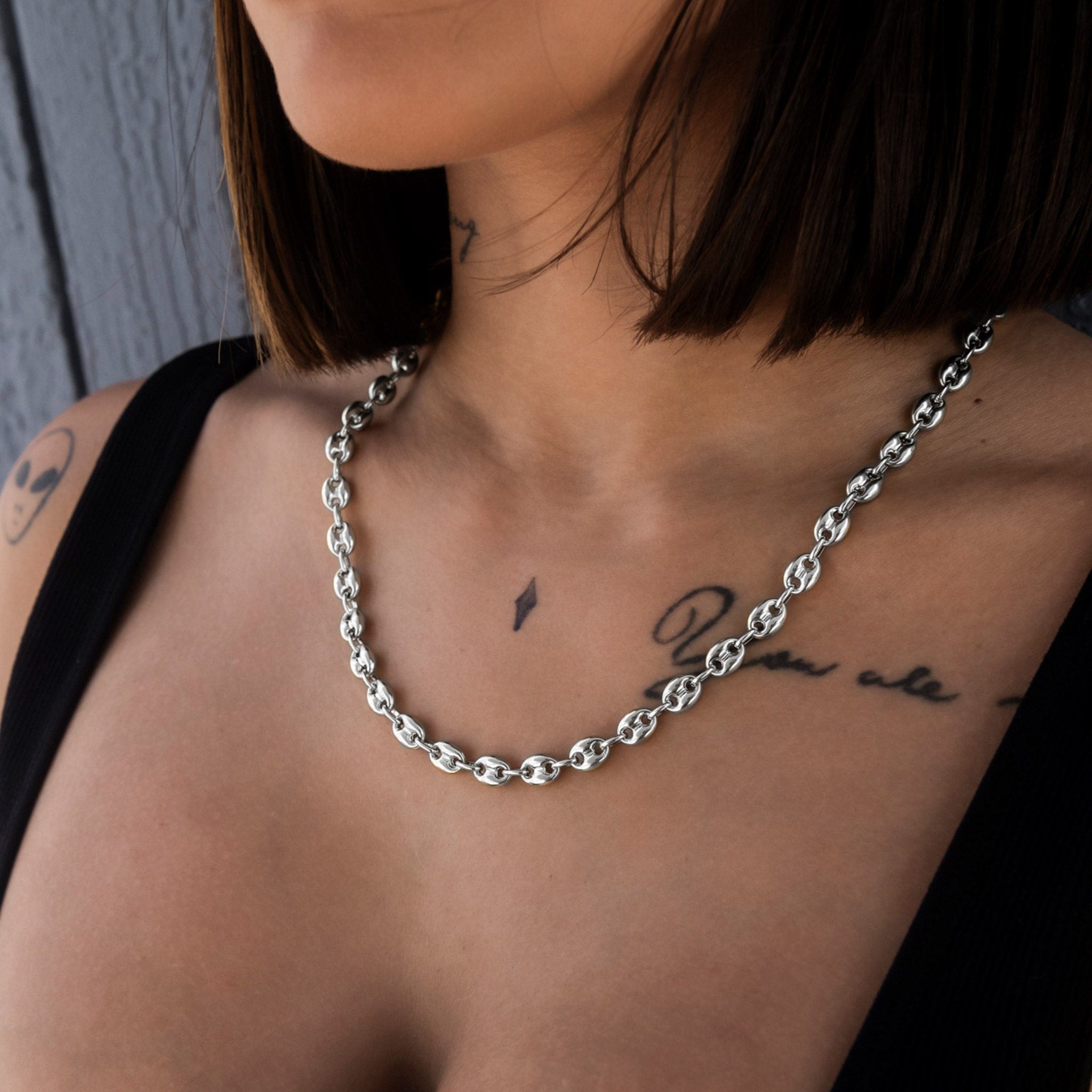 GLD Women Valentina Chain in White Gold - 7 mm