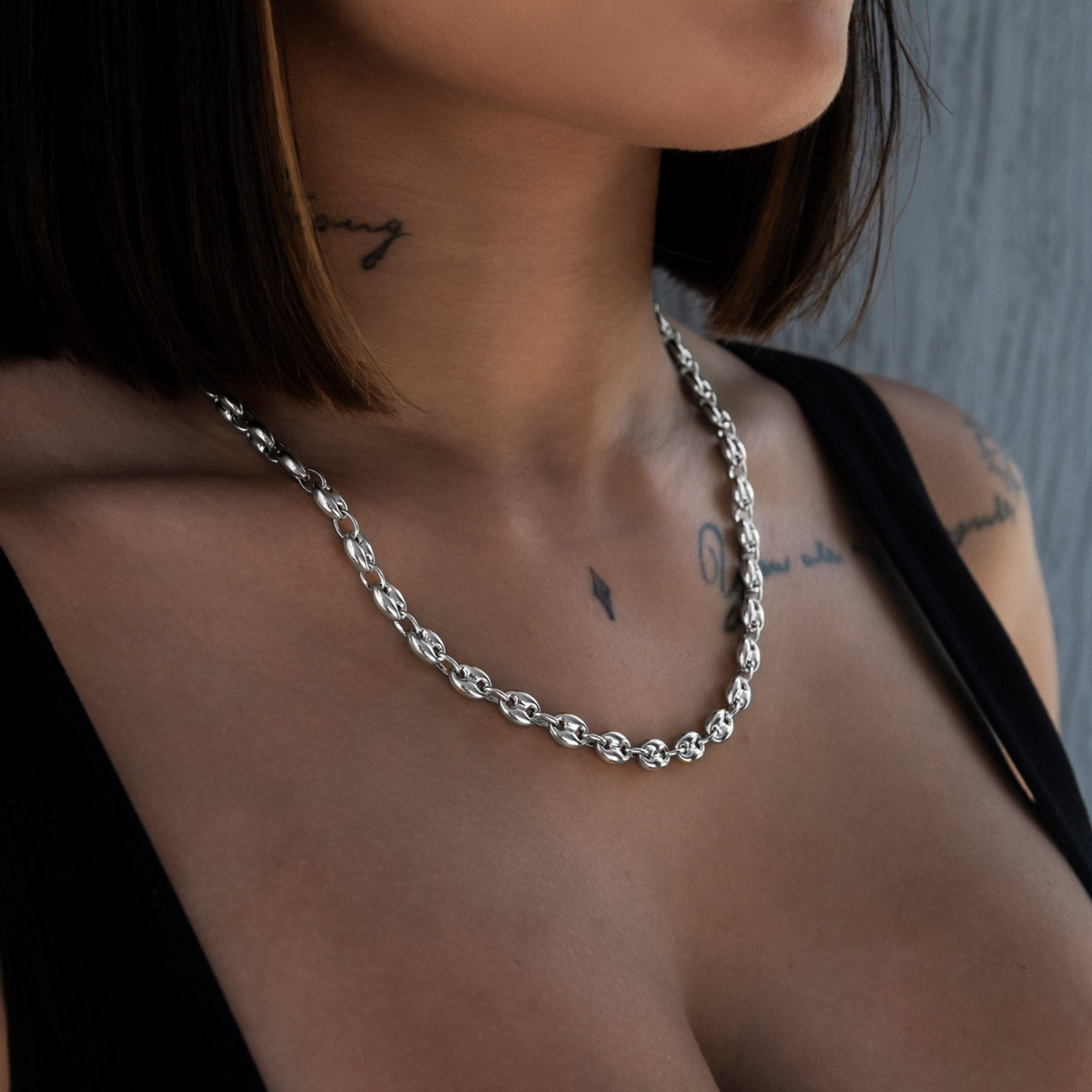 GLD Women Valentina Chain in White Gold - 7 mm