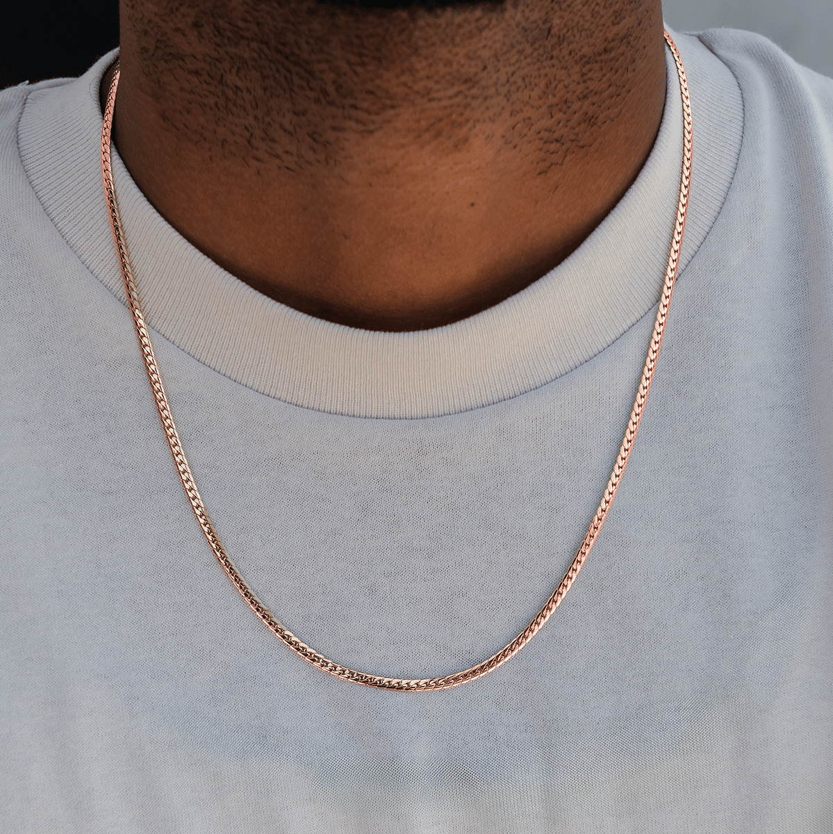GLD Men South Beach Cuban™ Chain in Rose Gold - 3 mm