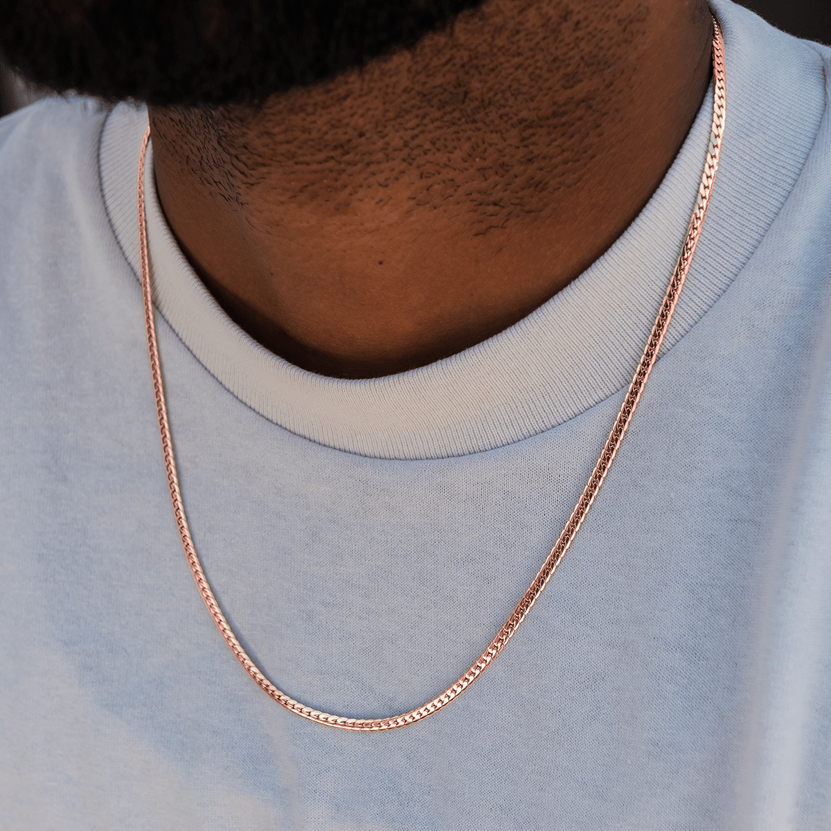 GLD Men South Beach Cuban™ Chain in Rose Gold - 3 mm