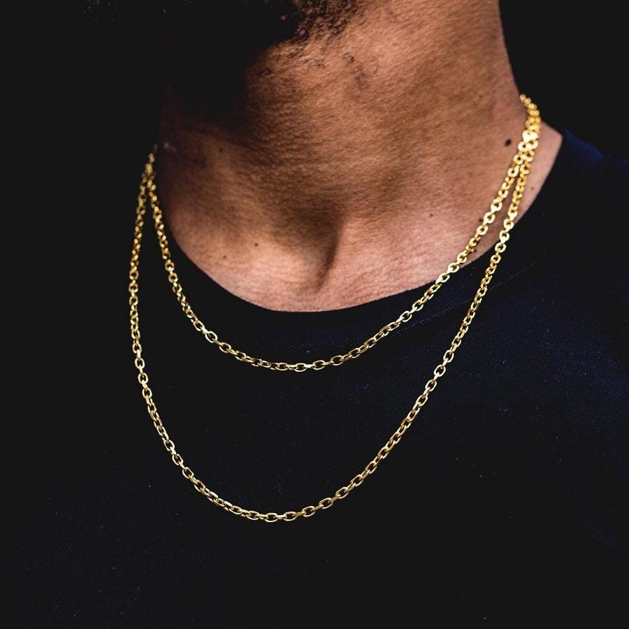 GLD PROMO Cable Chain in Yellow Gold - 3 mm