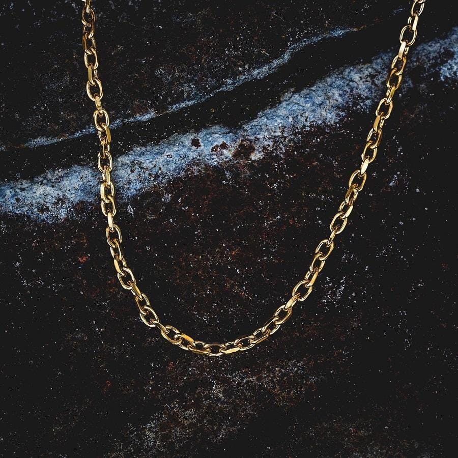 GLD PROMO Cable Chain in Yellow Gold - 3 mm