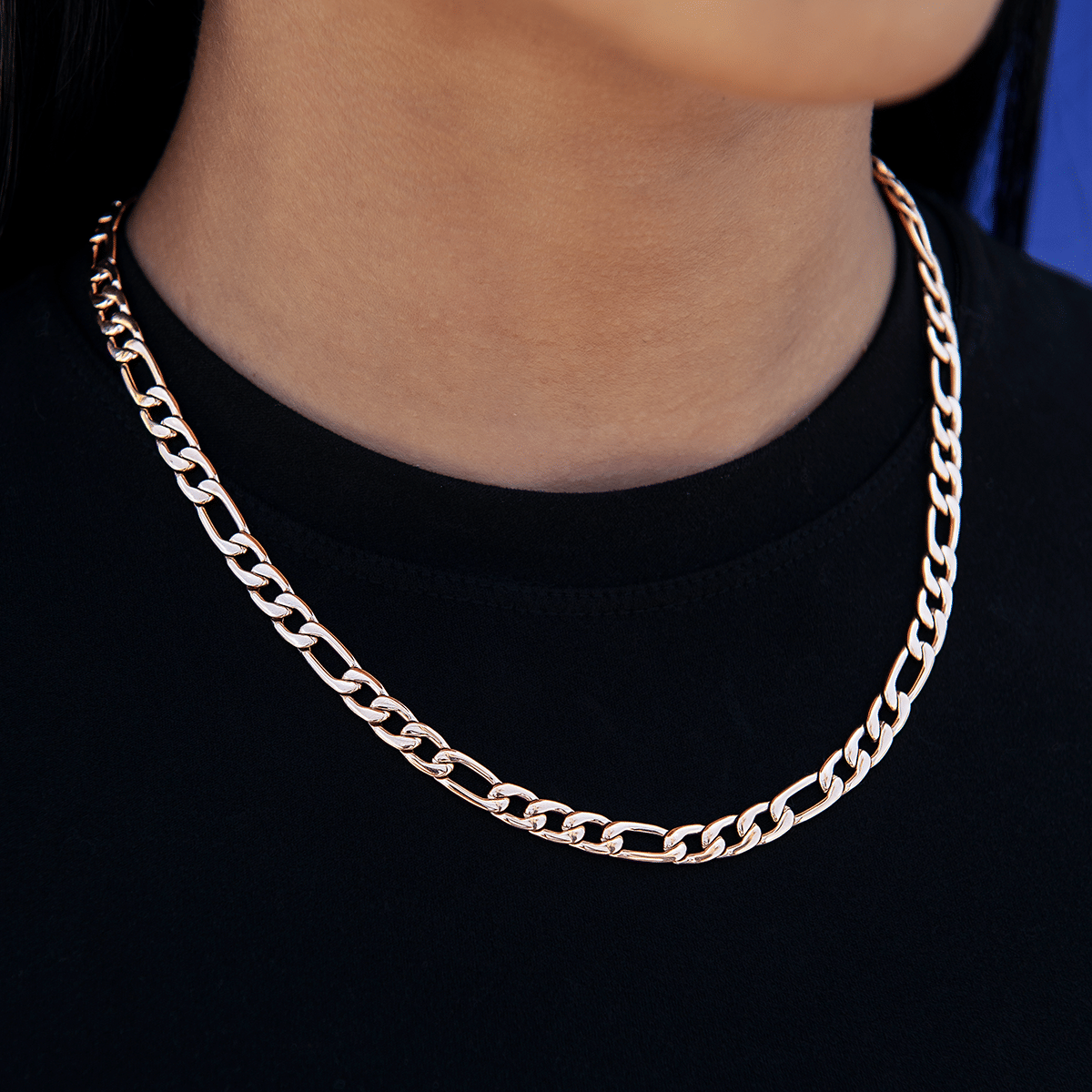 GLD Women Figaro Necklace in Rose Gold - 6 mm