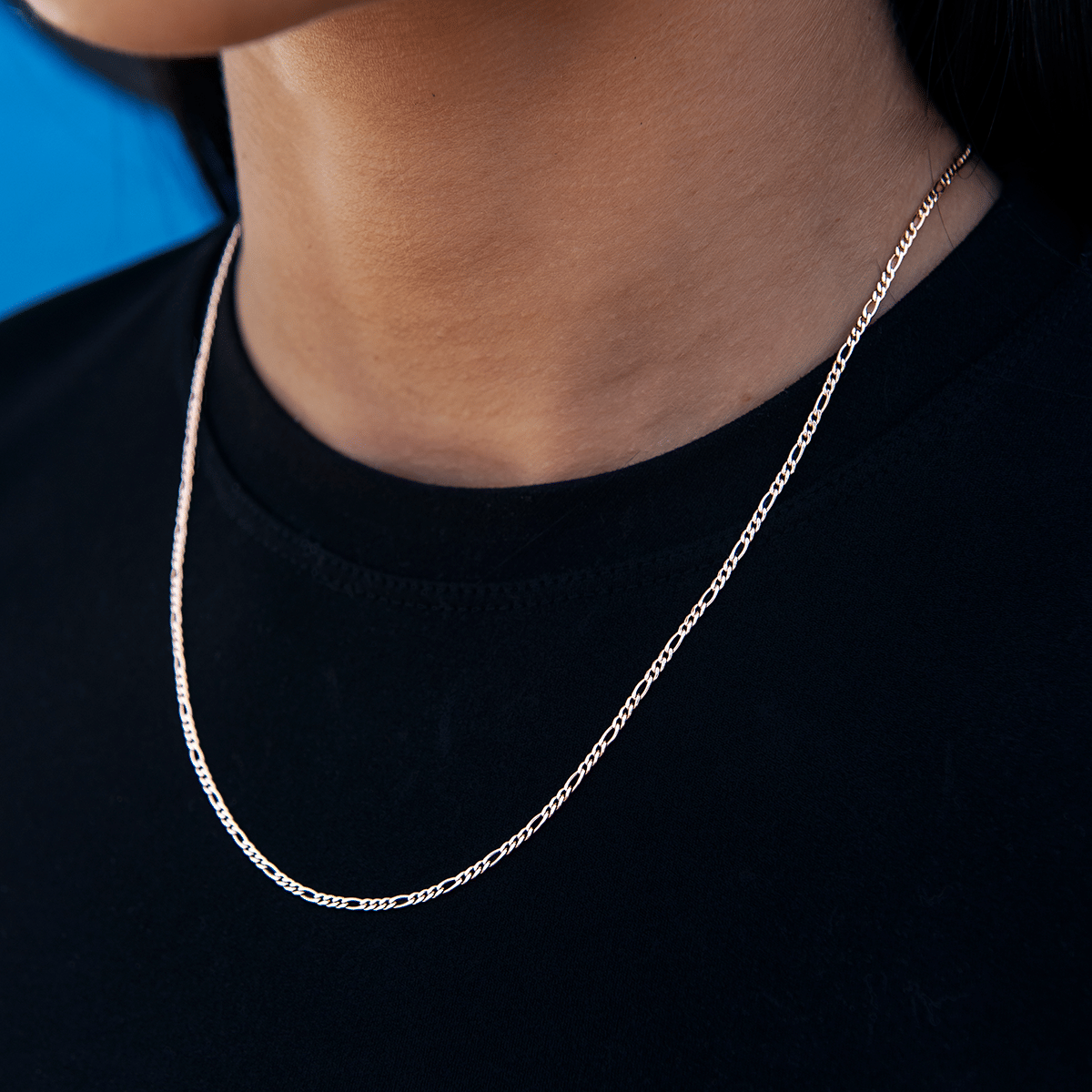 GLD Women Figaro Necklace in Rose Gold - 2 mm