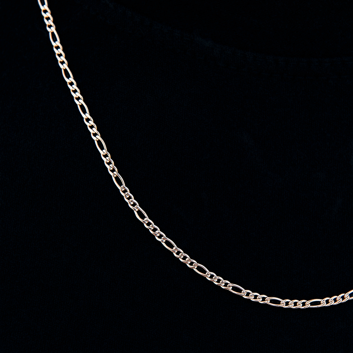 GLD Men Figaro Chain in Rose Gold - 2 mm
