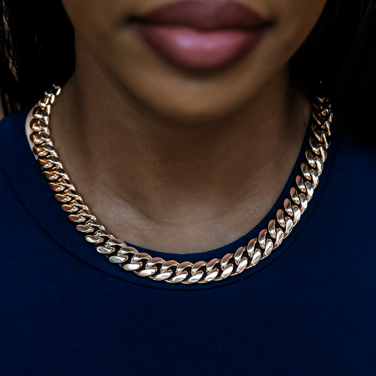 GLD Women GLD Signature Cuban in Rose Gold - 12 mm