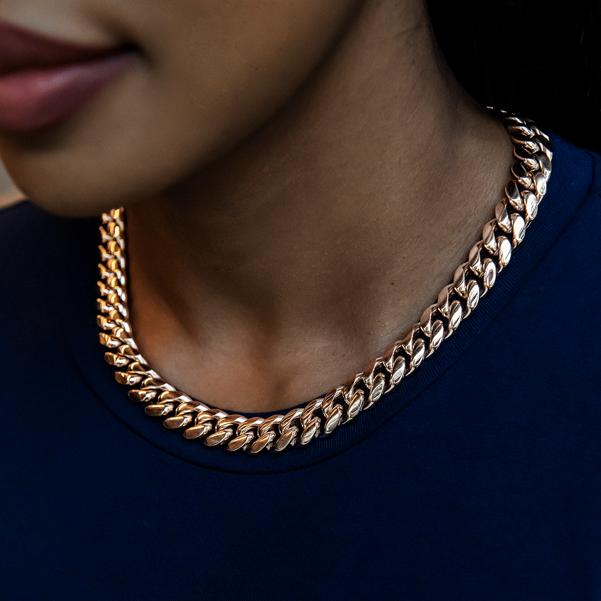 GLD Women GLD Signature Cuban in Rose Gold - 12 mm