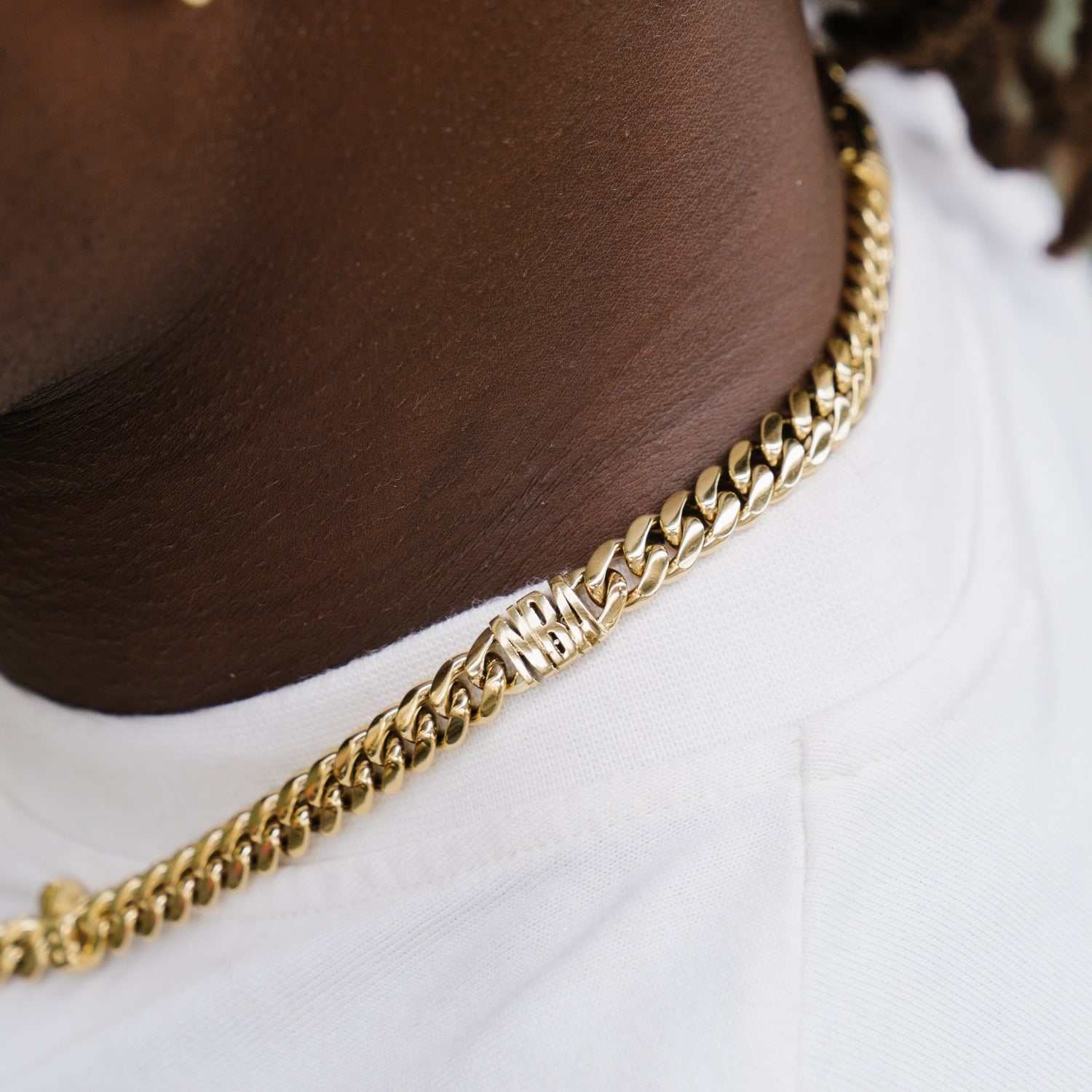 GLD Men Golden State Warriors 8 mm Miami Cuban Chain - Gold